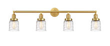 Innovations Lighting 215-SG-G513 - Bell - 4 Light - 42 inch - Satin Gold - Bath Vanity Light
