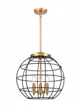 Innovations Lighting 221-3S-SG-CE-16-BK - Lake Placid - 3 Light - 16 inch - Satin Gold - Multi Pendant