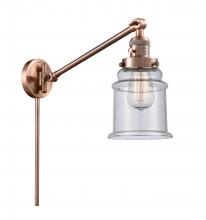 Innovations Lighting 237-AC-G184 - Canton - 1 Light - 8 inch - Antique Copper - Swing Arm