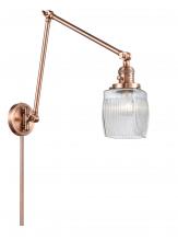 Innovations Lighting 238-AC-G302 - Colton - 1 Light - 8 inch - Antique Copper - Swing Arm