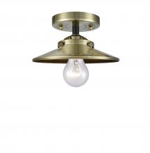 Innovations Lighting 284-1C-BAB-M4-AB-LED - Railroad - 1 Light - 8 inch - Black Antique Brass - Semi-Flush Mount