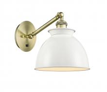 Innovations Lighting 317-1W-AB-M14-W - Adirondack - 1 Light - 8 inch - Antique Brass - Sconce