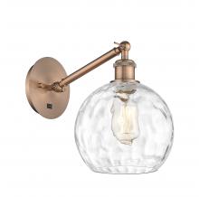 Innovations Lighting 317-1W-AC-G1215-8 - Athens Water Glass - 1 Light - 8 inch - Antique Copper - Sconce