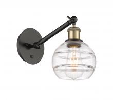 Innovations Lighting 317-1W-BAB-G556-6CL - Rochester - 1 Light - 6 inch - Black Antique Brass - Sconce