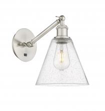 Innovations Lighting 317-1W-SN-GBC-84 - Berkshire - 1 Light - 8 inch - Brushed Satin Nickel - Sconce