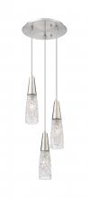 Innovations Lighting 322-3P-SN-G322-3CL - Amherst Brook - 3 Light - 10 inch - Brushed Satin Nickel - Cord Hung - Multi Pendant