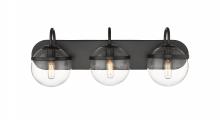 Innovations Lighting 350-3W-BK-CL - Sands - 3 Light - 24 inch - Matte Black - Bath Vanity Light