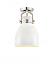 Innovations Lighting 410-1F-PN-M412-8W - Newton Sphere - 1 Light - 8 inch - Polished Nickel - Flush Mount