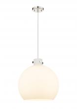 Innovations Lighting 410-1PL-PN-G410-18WH - Newton Sphere - 1 Light - 18 inch - Polished Nickel - Cord hung - Pendant