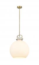 Innovations Lighting 410-1SL-BB-G410-16WH - Newton Sphere - 1 Light - 16 inch - Brushed Brass - Multi Pendant