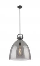 Innovations Lighting 410-1SL-BK-G412-18SM - Newton Bell - 1 Light - 18 inch - Matte Black - Multi Pendant