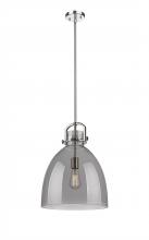 Innovations Lighting 410-1SL-PN-G412-14SM - Newton Bell - 1 Light - 14 inch - Polished Nickel - Pendant