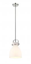 Innovations Lighting 410-1SS-PN-G412-8WH - Newton Bell - 1 Light - 8 inch - Polished Nickel - Multi Pendant