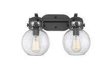 Innovations Lighting 410-2W-BK-G410-7SDY - Newton Sphere - 2 Light - 17 inch - Matte Black - Bath Vanity Light