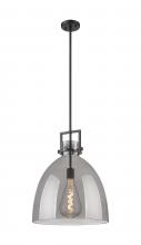 Innovations Lighting 411-1SL-BK-G412-16SM - Newton Bell - 1 Light - 16 inch - Matte Black - Pendant