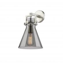 Innovations Lighting 411-1W-SN-G411-8SM - Newton Cone - 1 Light - 8 inch - Satin Nickel - Sconce