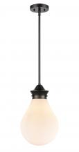 Innovations Lighting 414-1S-BK-G4141-10 - Genesis - 1 Light - 10 inch - Matte Black - Cord hung - Mini Pendant