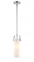 Innovations Lighting 423-1S-PC-G423-12WH - Pilaster II Cylinder - 1 Light - 5 inch - Polished Chrome - Pendant