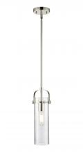 Innovations Lighting 423-1S-PN-G423-12SDY - Pilaster II Cylinder - 1 Light - 5 inch - Polished Nickel - Pendant