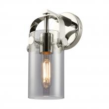 Innovations Lighting 423-1W-PN-G423-7SM - Pilaster II Cylinder - 1 Light - 5 inch - Polished Nickel - Sconce