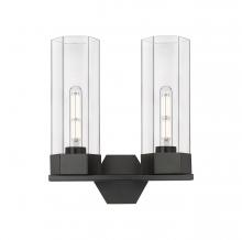 Innovations Lighting 427-2W-BK-G427-14CL - Claverack - 2 Light - 13 inch - Matte Black - Bath Vanity Light