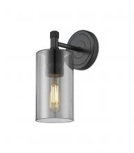 Innovations Lighting 434-1W-BK-G434-7SM - Crown Point - 1 Light - 5 inch - Matte Black - Sconce