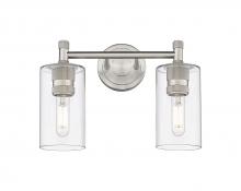 Innovations Lighting 434-2W-SN-G434-7CL - Crown Point - 2 Light - 14 inch - Satin Nickel - Bath Vanity Light