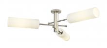 Innovations Lighting 434-3F-PN-G434-12WH - Crown Point - 3 Light - 34 inch - Polished Nickel - Flush Mount