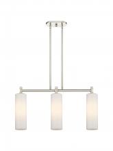 Innovations Lighting 434-3I-PN-G434-12WH - Crown Point - 3 Light - 31 inch - Polished Nickel - Island Light