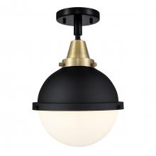 Innovations Lighting 447-1C-BAB-HFS-81-BK - Hampden - 1 Light - 9 inch - Black Antique Brass - Flush Mount