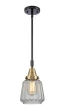 Innovations Lighting 447-1S-BAB-G142 - Chatham - 1 Light - 7 inch - Black Antique Brass - Mini Pendant