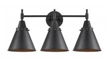 Innovations Lighting 447-3W-BK-M13-BK-LED - Appalachian - 3 Light - 26 inch - Matte Black - Bath Vanity Light