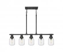Innovations Lighting 472-5I-WZ-G472-6CL - Somers - 5 Light - 43 inch - Weathered Zinc - Linear Pendant