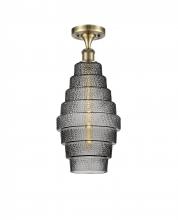 Innovations Lighting 516-1C-AB-G673-8-LED - Cascade - 1 Light - 8 inch - Antique Brass - Semi-Flush Mount