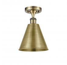 Innovations Lighting 516-1C-AB-MBC-8-AB-LED - Berkshire - 1 Light - 8 inch - Antique Brass - Semi-Flush Mount