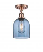 Innovations Lighting 516-1C-AC-G558-6BL - Bella - 1 Light - 6 inch - Antique Copper - Semi-Flush Mount