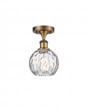 Innovations Lighting 516-1C-BB-G1215-6 - Athens Water Glass - 1 Light - 6 inch - Brushed Brass - Semi-Flush Mount