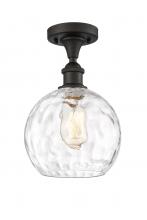 Innovations Lighting 516-1C-OB-G1215-8-LED - Athens Water Glass - 1 Light - 8 inch - Oil Rubbed Bronze - Semi-Flush Mount