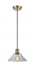 Innovations Lighting 516-1P-AB-G132 - Orwell - 1 Light - 8 inch - Antique Brass - Cord hung - Mini Pendant