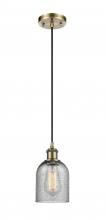 Innovations Lighting 516-1P-AB-G257 - Caledonia - 1 Light - 5 inch - Antique Brass - Cord hung - Mini Pendant