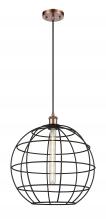 Innovations Lighting 516-1P-AC-CE-16-BK - Lake Placid - 1 Light - 16 inch - Antique Copper - Multi Pendant