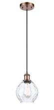 Innovations Lighting 516-1P-AC-G362-LED - Waverly - 1 Light - 6 inch - Antique Copper - Cord hung - Mini Pendant