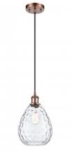 Innovations Lighting 516-1P-AC-G372-LED - Waverly - 1 Light - 8 inch - Antique Copper - Cord hung - Mini Pendant