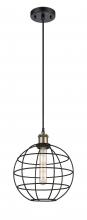 Innovations Lighting 516-1P-BAB-CE-10-BK - Lake Placid - 1 Light - 10 inch - Black Antique Brass - Multi Pendant