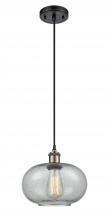 Innovations Lighting 516-1P-BAB-G247 - Gorham - 1 Light - 10 inch - Black Antique Brass - Cord hung - Mini Pendant