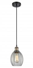 Innovations Lighting 516-1P-BAB-G82 - Eaton - 1 Light - 6 inch - Black Antique Brass - Cord hung - Mini Pendant