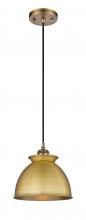 Innovations Lighting 516-1P-BB-M14-BB - Adirondack - 1 Light - 8 inch - Brushed Brass - Cord hung - Mini Pendant