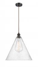 Innovations Lighting 516-1P-OB-GBC-164 - Berkshire - 1 Light - 16 inch - Oil Rubbed Bronze - Cord hung - Pendant