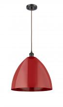 Innovations Lighting 516-1P-OB-MBD-16-RD - Plymouth - 1 Light - 16 inch - Oil Rubbed Bronze - Cord hung - Mini Pendant