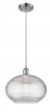 Innovations Lighting 516-1P-PC-G555-12CL - Ithaca - 1 Light - 12 inch - Polished Chrome - Cord hung - Mini Pendant